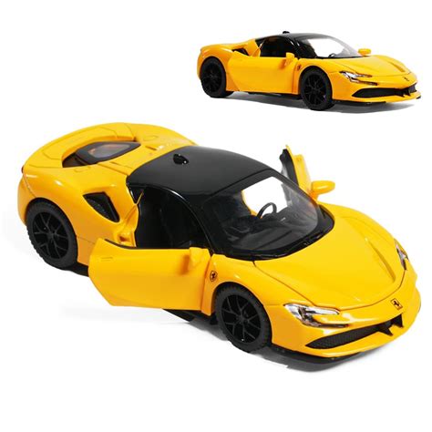 Wembley Pull Back SF90 Car Toy Die-cast Model Car 1:32 Scale Metal Car ...