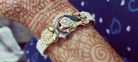 Sukkhi Peacock Gold Plated Necklace Set & Kada Combo For Women : Amazon ...
