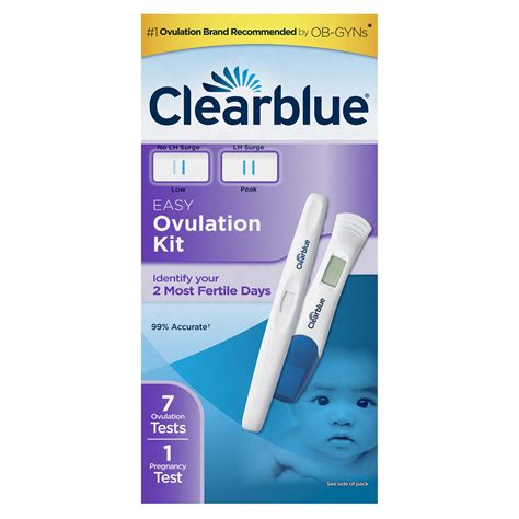 Clearblue Easy Ovulation Kit Combopack- 7 Ovulation Tests + 1 Pregnancy ...
