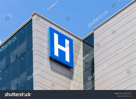 Blue White Letter H Sign On Stock Photo 2166678525 | Shutterstock
