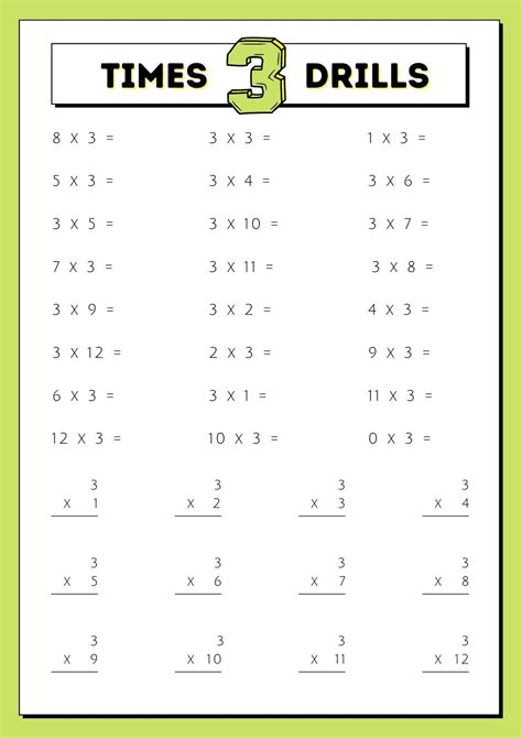 Grade 4 Times Tables | Free Printables | Math Worksheets - Worksheets ...