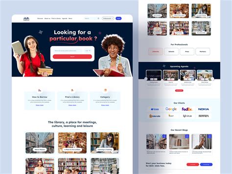 Image result for Project Library Website Design