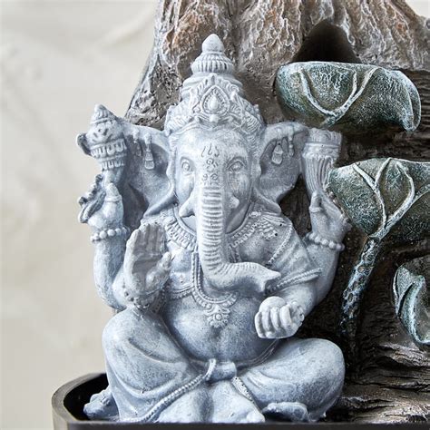 Buy Corsica Alpine Polyresin Ganesha Water Fountain - 13x12x18cm from ...