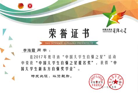 我院学子喜获“中国大学生自强之星提名奖” - 部门动态 - 嘉兴南洋职业技术学院