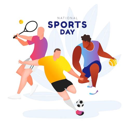 Gradient national sports day illustration | Free Vector