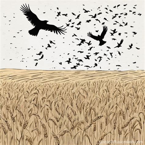 Beginner's Drawing: Wheatfield and Crows | Stable Diffusion Online