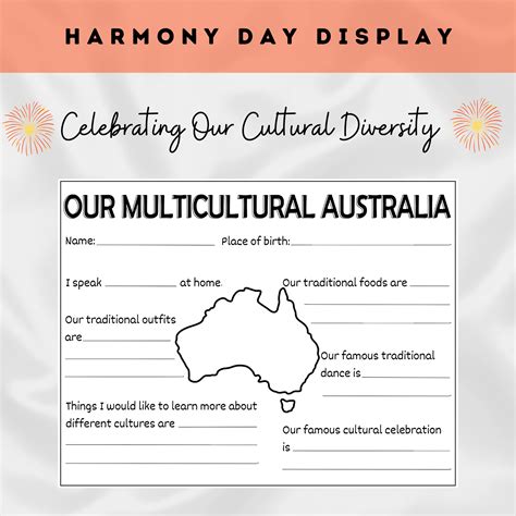 Harmony Day Display, Harmony Day Worksheet, Harmony Day activities ...