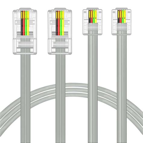 NECABLES 2Pack RJ45 RJ11 Adapter Converter Cable 3ft RJ45 8P4C