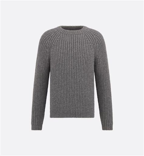 Dior Icons Sweater Gray Cashmere Knit | DIOR