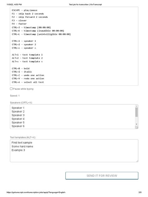 Image result for Gotranscript Test Job for Transcriber