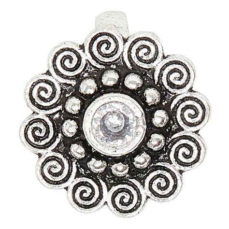 Indie Collectibles Oxidised Silver Nose Pin – VOYLLA