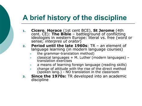 History of translstudies | PPT