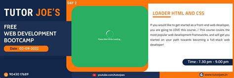 Tutor Joes Free Online Web Development Bootcamp Tamil