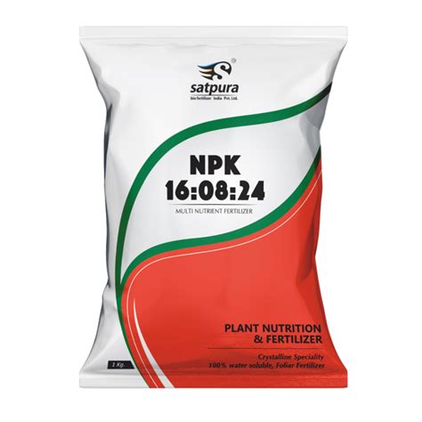 Satpura NPK 16:08:24 Water Soluble Fertilizer, 1kg (Multi Nutrient Fer ...
