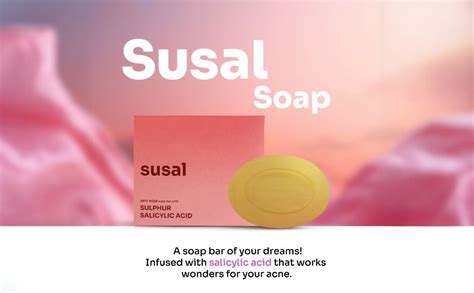 Buy Susal 2% Salicylic Acid & Sulfur (Sulphur) Soap for Back & Body ...