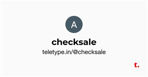checksale — Teletype