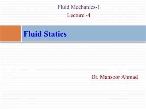 Image result for Fluid Statics Examples