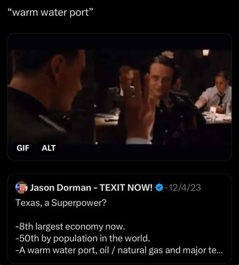 I feel genuinely dumb. Like doesn’t texas have a warm water port? : r ...