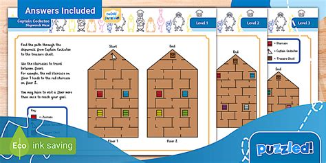 Captain Cockatoo Shipwreck Maze - Twinkl - Kids Puzzles