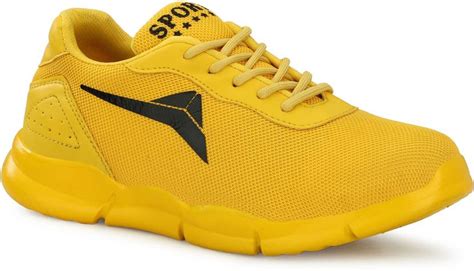 Pokimane Men's Yellow Ultra Light weight Sport Shoes Walking Shoes For ...
