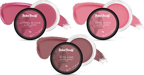 BAKED BEAUTY Lip and Cheek Tint Conbo ( Pack of 3 ) | With Vitamin E ...