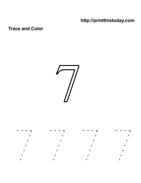 Number 7 Printable