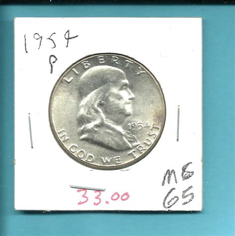 1954 FRANKLIN HALF DOLLAR - For Sale, Buy Now Online - Item #32276