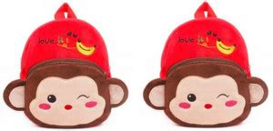 Blue Eyes LOVE MONKEY RED & LOVE MONKEY RED 10 L Backpack RED & RED ...