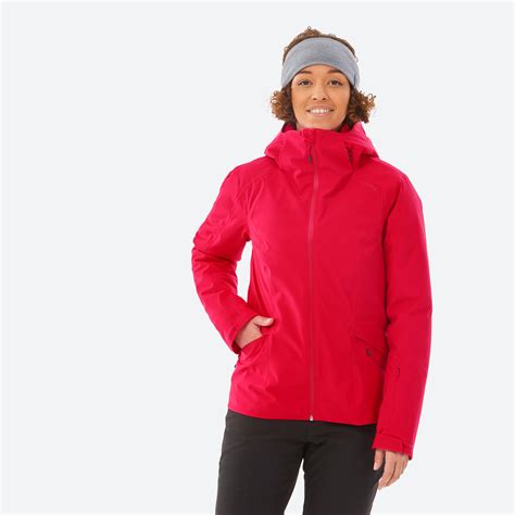 Women’s Warm and Waterproof Ski Jacket - 500 - passion red - Wedze ...