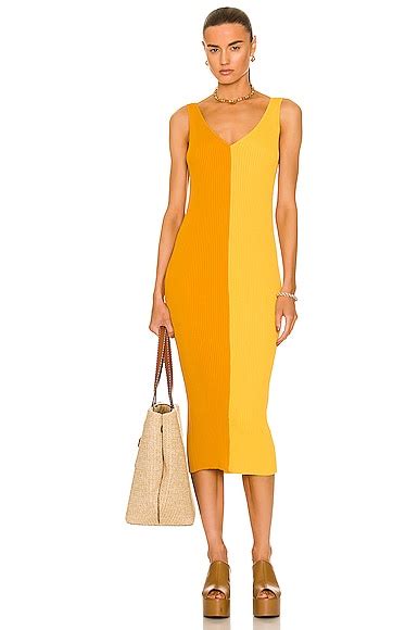 Staud Dana Dress in Honey & Goldie | FWRD