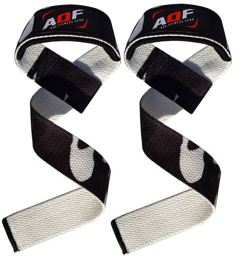AQF Padded Weight Lifting Straps Training Gym Hand Bar Wrist Support Strap AU | eBay