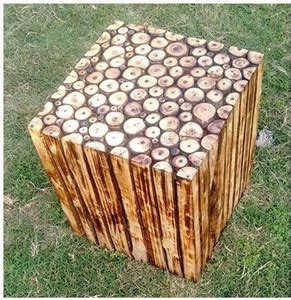 Smarts collection Antique Style Wooden Handcrafted Square Shape Stool ...