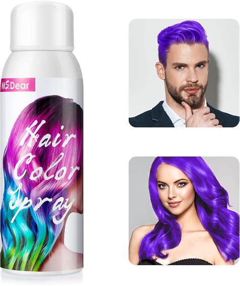 Hair Colour Spray, Purple Temporary Coloured Hair Spray One Time Hair ...
