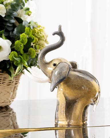 Bring Home the Splendor with Duccio Elephant Up Grey & Gold - Shop Now ...