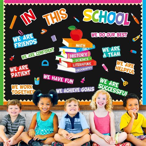 Justforjoyful Motivational Bulletin Board Decoration Set Classroom ...