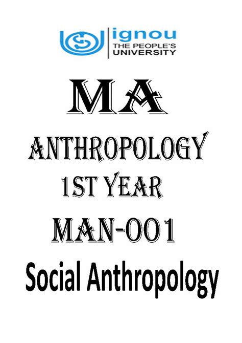 IGNOU-MA Anthropology Optional Printed Notes-English Medium-Notesindia