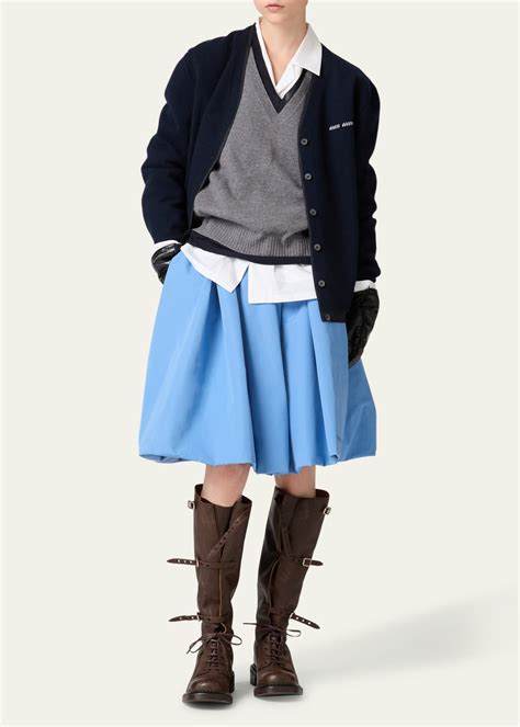 Miu Miu Layered Oversized Cashmere Cardigan Sweater - Bergdorf Goodman