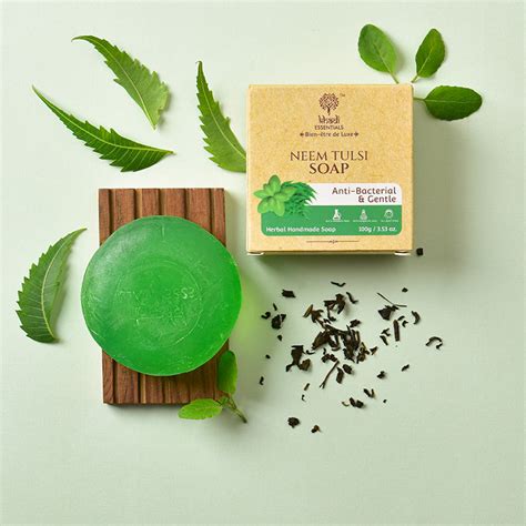 Neem Tulsi Soap for Anti-Bacterial & Gentle | Herbal Handmade Soap ...