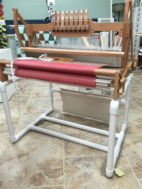 DIY Ashford Table Loom Stand with PVC | Beginner weaving project ideas ...