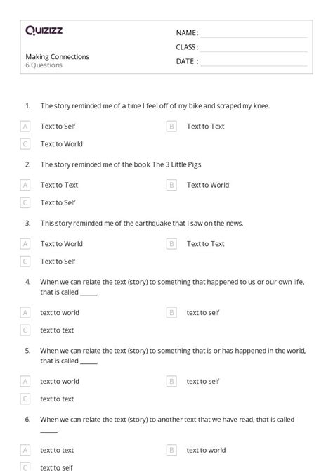 Make Connection Worksheet 的图像结果