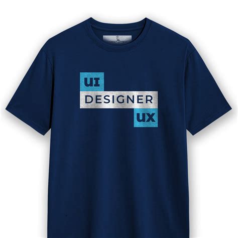 UI UX Designer Tshirt- Navy Blue Round Neck UI UX T-shirt – GeekOTee