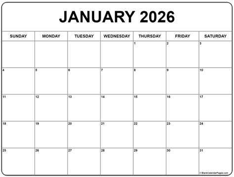 January 2026 Calendar | Free Printable Calendars
