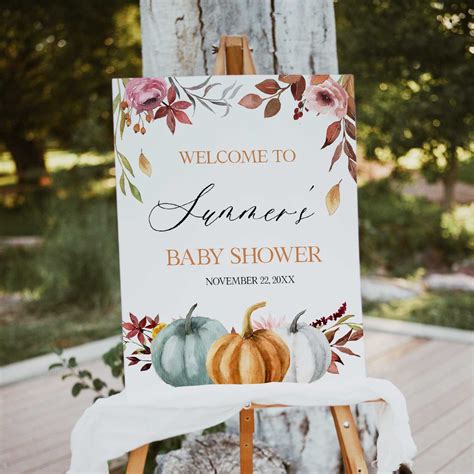 Baby Shower Welcome Sign Template Modern Minimalist Baby Shower