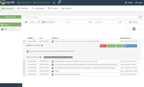 123-txt | Receiving and managing SMS messages online