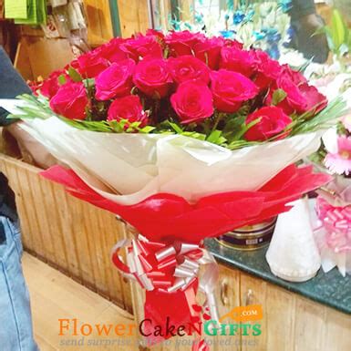 Send Online 30 red roses paper packing bouquet Order Delivery ...