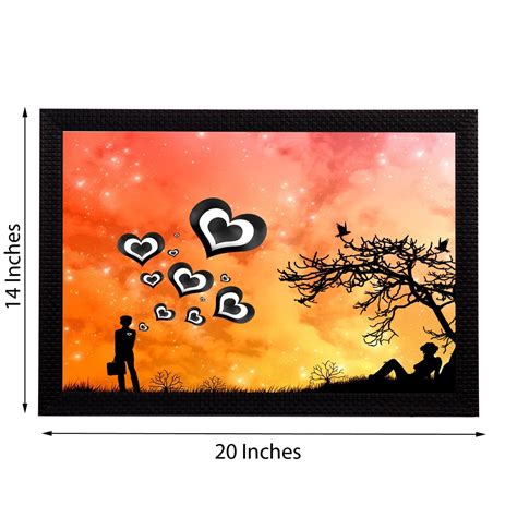 Love Hearts Satin Matt Texture UV Art Painting - eCraftIndia Online