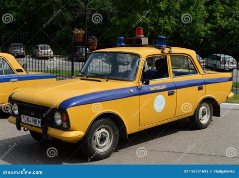 Old Soviet Police Car Moskvich Editorial Photography - Image of automobile, exhibit: 116731692