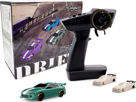 CALLPHA Turbo Racing 1:76 Scale Drift RC Car with Gyro Mini Full ...
