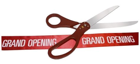 Buy 25" Giant Ribbon Cutting Scissors & 6 in Wide Printed Ribbon Grand ...