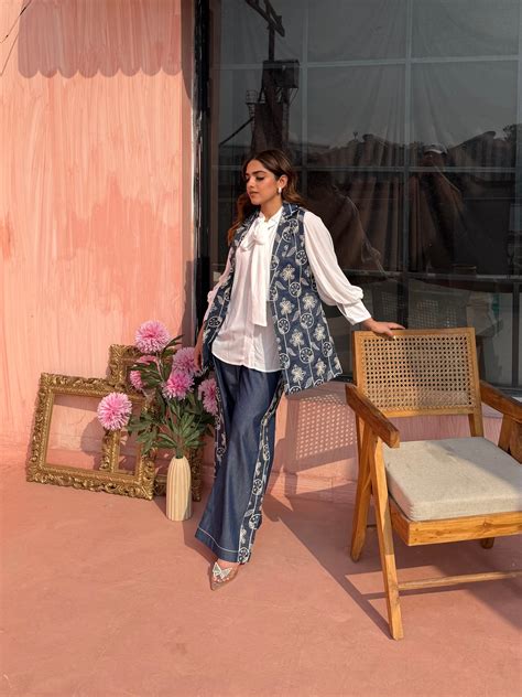 DENIM JACKET SHIRT SET
